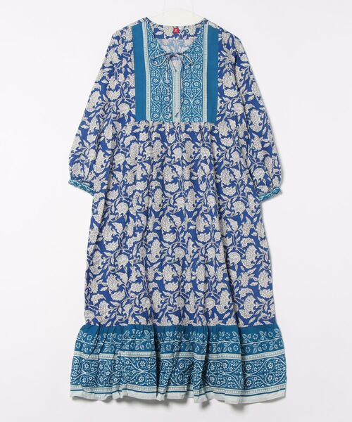 チャイハネ（チャイハネ）の「【チャイハネ】フレテミティアードワンピース（ワンピース・レディース・イエロー/グレー/ターコイズブルー/ネイビー・FREE）」の3枚目の写真