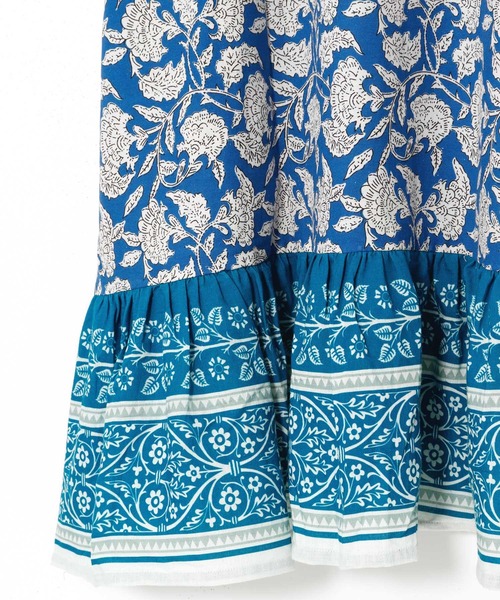 チャイハネ（チャイハネ）の「【チャイハネ】フレテミティアードワンピース（ワンピース・レディース・イエロー/グレー/ターコイズブルー/ネイビー・FREE）」の7枚目の写真