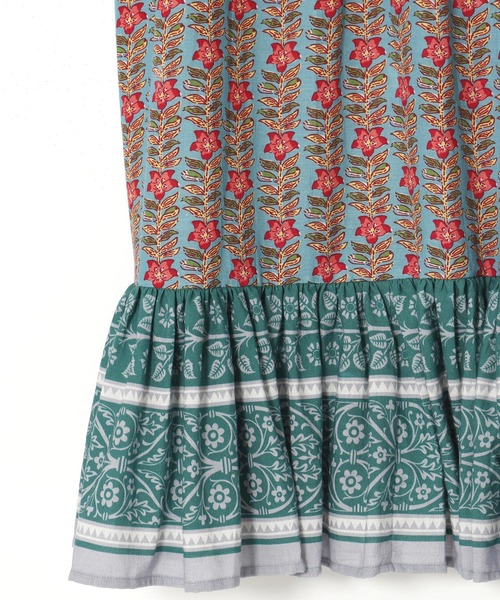 チャイハネ（チャイハネ）の「【チャイハネ】フレテミティアードワンピース（ワンピース・レディース・イエロー/グレー/ターコイズブルー/ネイビー・FREE）」の8枚目の写真