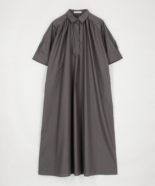 NICOLE white（ニコルホワイト）の「スキッパーワンピース（ワンピース・レディース・ネイビー/ベージュ/チャコール・FREE）」の6枚目の写真