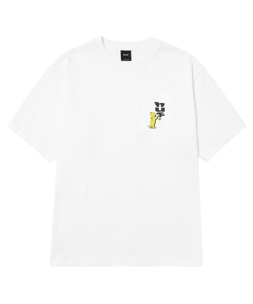 HUF（ハフ）の「STICKER TEE（Tシャツ/カットソー・メンズ・ホワイト/ブラック/ライトブルー/ダークパープル・XS/S/M/L/XL/XXL）」の6枚目の写真