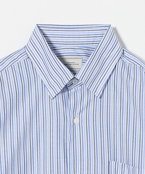 green label relaxing（グリーンレーベルリラクシング）の「エブリット コットンパナマ ストライプ スナップ ボタンダウン シャツ -イージーアイロン-（シャツ/ブラウス・メンズ・コバルトブルー/ブラウン系・L/XL/S/M）」の5枚目の写真