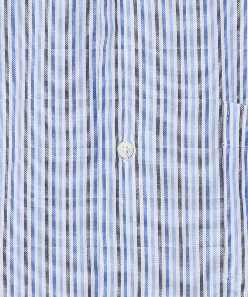 green label relaxing（グリーンレーベルリラクシング）の「エブリット コットンパナマ ストライプ スナップ ボタンダウン シャツ -イージーアイロン-（シャツ/ブラウス・メンズ・コバルトブルー/ブラウン系・L/XL/S/M）」の8枚目の写真