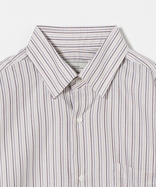 green label relaxing（グリーンレーベルリラクシング）の「エブリット コットンパナマ ストライプ スナップ ボタンダウン シャツ -イージーアイロン-（シャツ/ブラウス・メンズ・コバルトブルー/ブラウン系・L/XL/S/M）」の11枚目の写真