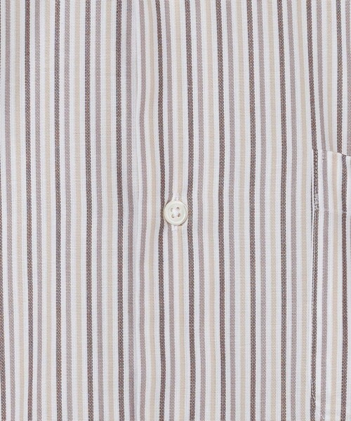 green label relaxing（グリーンレーベルリラクシング）の「エブリット コットンパナマ ストライプ スナップ ボタンダウン シャツ -イージーアイロン-（シャツ/ブラウス・メンズ・コバルトブルー/ブラウン系・L/XL/S/M）」の12枚目の写真