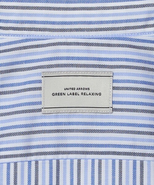 green label relaxing（グリーンレーベルリラクシング）の「エブリット コットンパナマ ストライプ スナップ ボタンダウン シャツ -イージーアイロン-（シャツ/ブラウス・メンズ・コバルトブルー/ブラウン系・L/XL/S/M）」の13枚目の写真