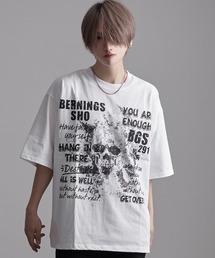 Bernings Sho（バーニングショー）の「『Bernings Sho/バーニングショー』天竺スカルPTBIGシルエットクルー半袖Tシャツ（Tシャツ/カットソー）」