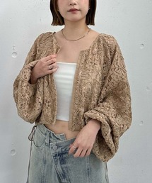 コード刺繍レースブラウス