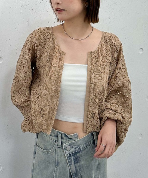 archives（アルシーヴ）の「コード刺繍レースブラウス（シャツ/ブラウス・レディース・オフホワイト/ブラック/ベージュ・MEDIUM）」の18枚目の写真