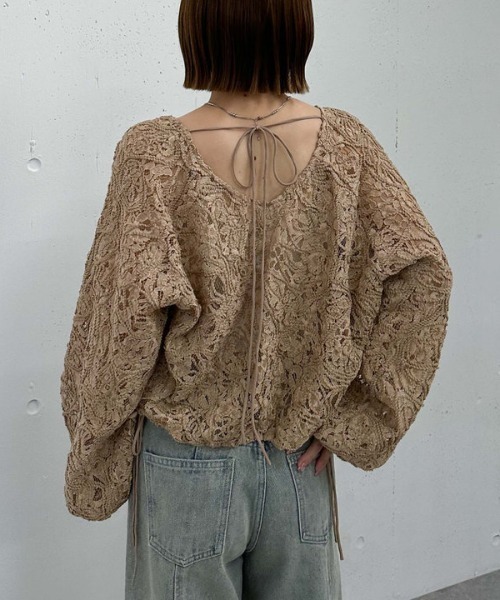 archives（アルシーヴ）の「コード刺繍レースブラウス（シャツ/ブラウス・レディース・オフホワイト/ブラック/ベージュ・MEDIUM）」の20枚目の写真