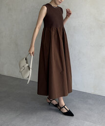 Thevon ワンピース ワッシャージャガードナローキャミワンピース | Thevon