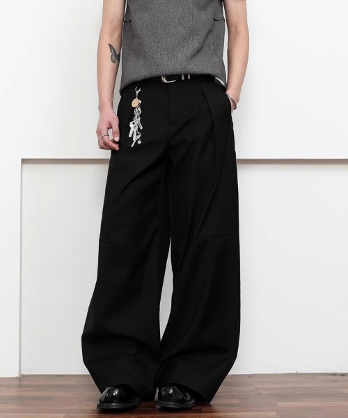 Ressaca（レサーカ）の「ルーズシルエットタックスラックスパンツ（スラックス・メンズ・ブラック/グレー・M/L/XL）」の3枚目の写真