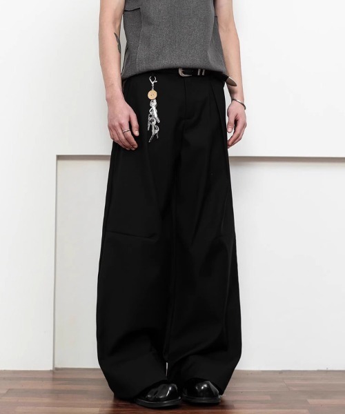 Ressaca（レサーカ）の「ルーズシルエットタックスラックスパンツ（スラックス・メンズ・ブラック/グレー・M/L/XL）」の6枚目の写真