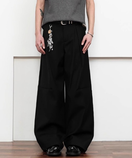 Ressaca（レサーカ）の「ルーズシルエットタックスラックスパンツ（スラックス・メンズ・ブラック/グレー・M/L/XL）」の5枚目の写真