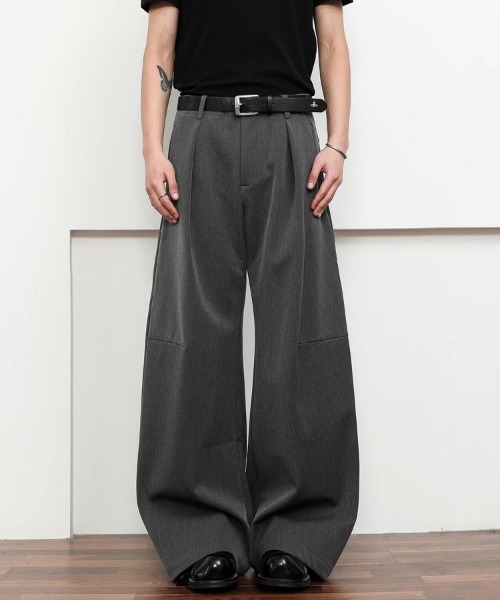 Ressaca（レサーカ）の「ルーズシルエットタックスラックスパンツ（スラックス・メンズ・ブラック/グレー・M/L/XL）」の9枚目の写真