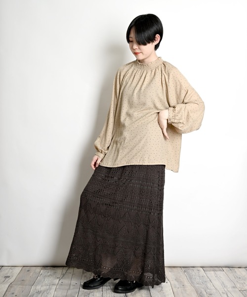 透かし編みニットロングスカート（スカート）｜MARAI（マーライ