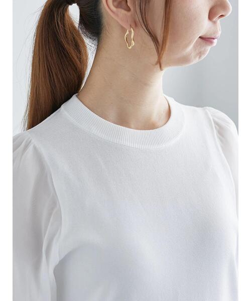 Te chichi（テチチ）の「シアースリーブニット（ニット/セーター・レディース・ブラック/グレー/オフホワイト・F）」の8枚目の写真