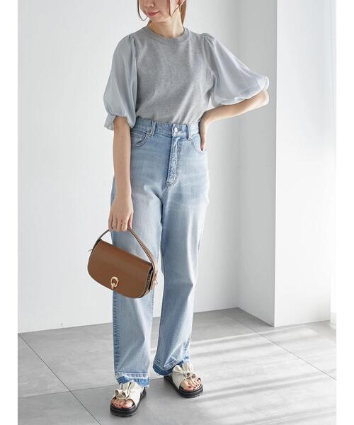 Te chichi（テチチ）の「シアースリーブニット（ニット/セーター・レディース・ブラック/グレー/オフホワイト・F）」の11枚目の写真