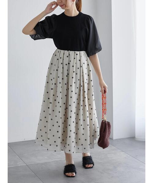 Te chichi（テチチ）の「シアースリーブニット（ニット/セーター・レディース・ブラック/グレー/オフホワイト・F）」の13枚目の写真