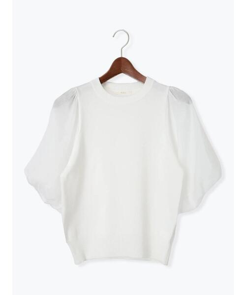 Te chichi（テチチ）の「シアースリーブニット（ニット/セーター・レディース・ブラック/グレー/オフホワイト・F）」の16枚目の写真