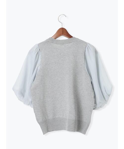 Te chichi（テチチ）の「シアースリーブニット（ニット/セーター・レディース・ブラック/グレー/オフホワイト・F）」の18枚目の写真