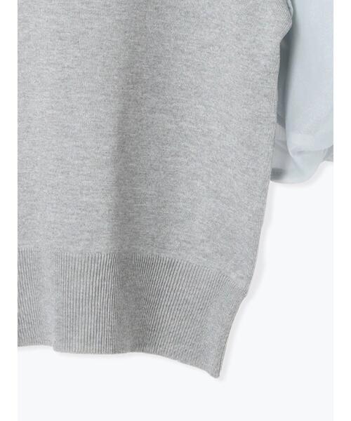 Te chichi（テチチ）の「シアースリーブニット（ニット/セーター・レディース・ブラック/グレー/オフホワイト・F）」の21枚目の写真