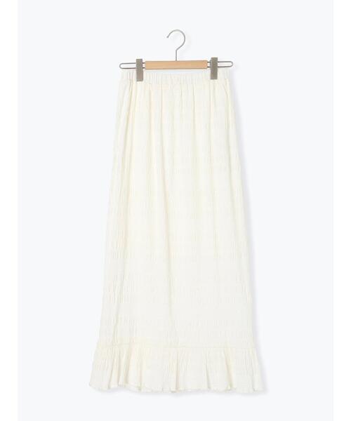 ehka sopo（エヘカソポ）の「◎シャーリングナロースカート（スカート・レディース・オフホワイト/ブルー/ブラック・F）」の6枚目の写真