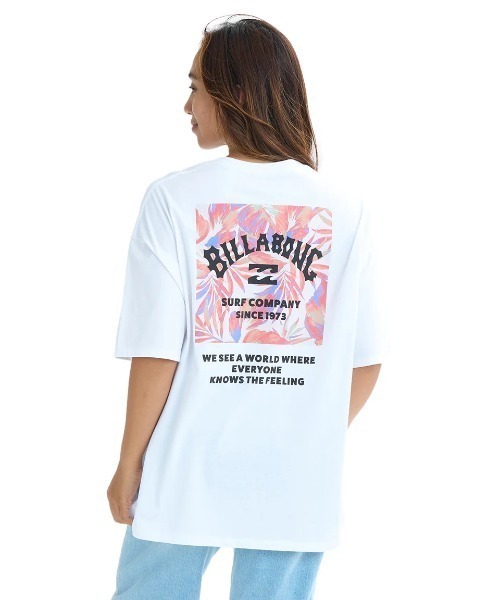 BILLABONG(ビラボン)の「BILLABONG レディース SQUARE LOGO LOOSE TEE Tシャツ 【2025年夏モデル】/ビラボン半袖バックプリントTシャツ(Tシャツ/カットソー・レディース・ブラック系その他/グリーン系その他/ブラック/ホワイト・MEDIUM)」の1枚目の写真
