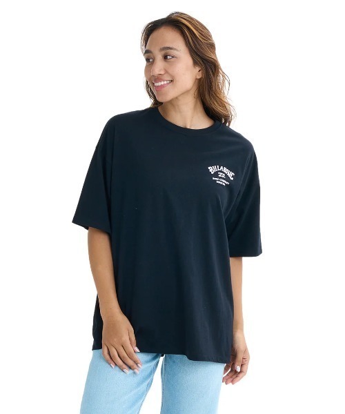 セール】BILLABONG レディース SQUARE LOGO LOOSE TEE Tシャツ