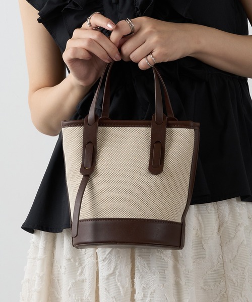 セール】【MAISON BREEZE】バイカラーミニショルダーバッグ KNF