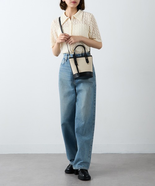 MAISON BREEZE（メゾンブリーズ）の「【MAISON BREEZE】キャンバス×PUレザー バイカラーミニショルダーバッグ KNF-TP ※（ショルダーバッグ・レディース・ブラック/キャメル/ダークブラウン・FREE）」の9枚目の写真