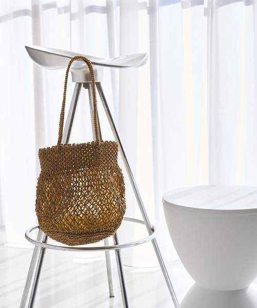 collex（コレックス）の「【ANANS】SMALL マクラメメタリック ラウンド トートバッグ（かごバッグ・レディース・その他・フリー）」の8枚目の写真