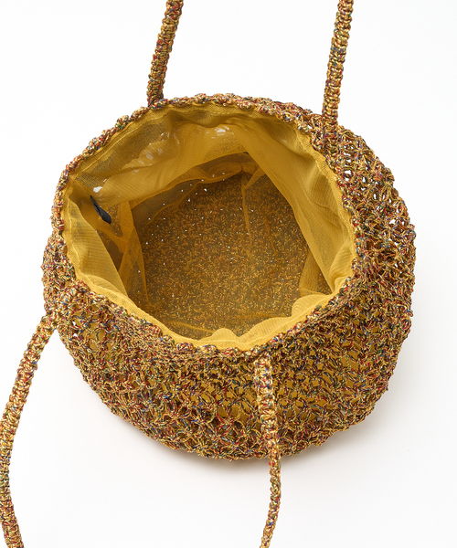 collex（コレックス）の「【ANANS】SMALL マクラメメタリック ラウンド トートバッグ（かごバッグ・レディース・その他・フリー）」の11枚目の写真