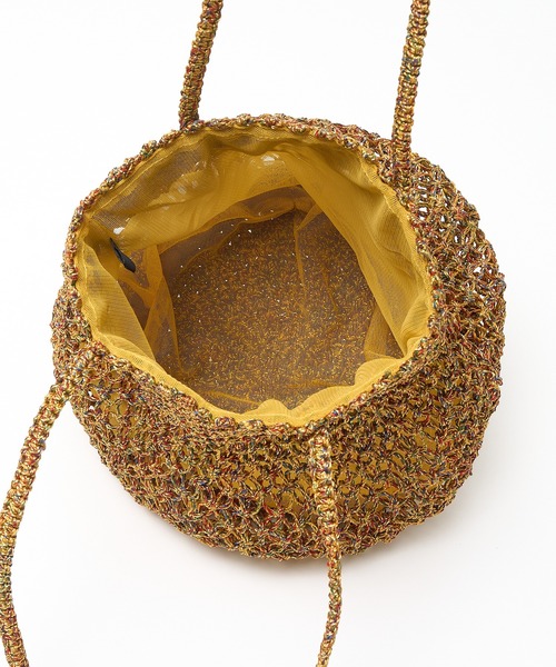 collex（コレックス）の「【ANANS】SMALL マクラメメタリック ラウンド トートバッグ（かごバッグ・レディース・その他・フリー）」の4枚目の写真