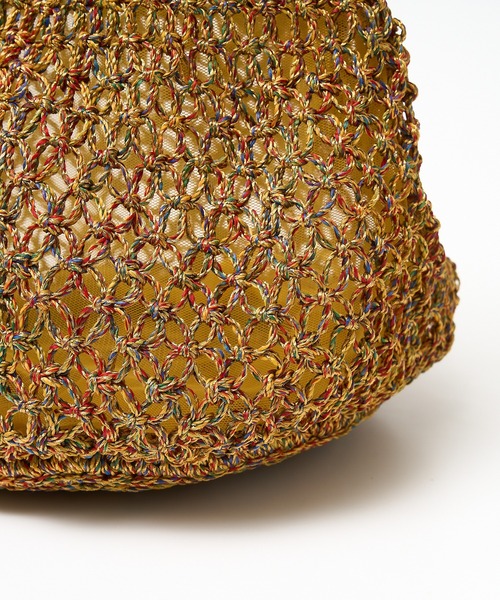 collex（コレックス）の「【ANANS】SMALL マクラメメタリック ラウンド トートバッグ（かごバッグ・レディース・その他・フリー）」の6枚目の写真