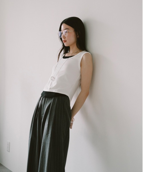 DRWCYS（ドロシーズ）の「ピンストライプワイドスラックス（スラックス・レディース・グレー/チャコールグレー・SMALL/MEDIUM）」の12枚目の写真