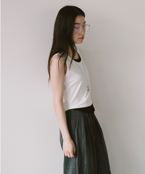 DRWCYS（ドロシーズ）の「ピンストライプワイドスラックス（スラックス・レディース・グレー/チャコールグレー・SMALL/MEDIUM）」の13枚目の写真