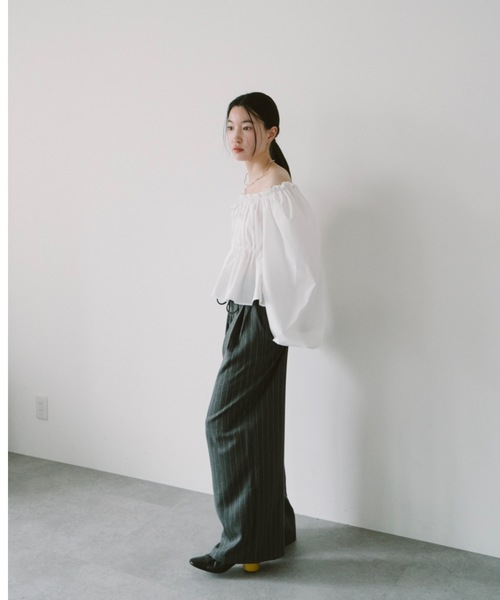 DRWCYS（ドロシーズ）の「ピンストライプワイドスラックス（スラックス・レディース・グレー/チャコールグレー・SMALL/MEDIUM）」の17枚目の写真