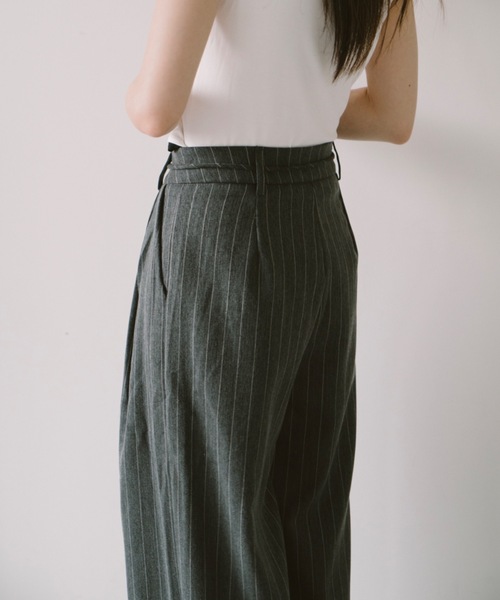 DRWCYS（ドロシーズ）の「ピンストライプワイドスラックス（スラックス・レディース・グレー/チャコールグレー・SMALL/MEDIUM）」の11枚目の写真