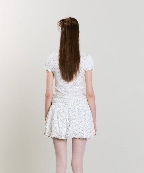 LUVISTRUE(ラヴイズトゥルー)の「SM RIBBON PUFF PATTERN TEE(Tシャツ/カットソー・レディース・ホワイト/グレー・FREE)」の14枚目の写真