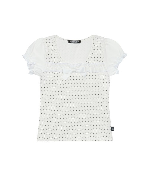 LUVISTRUE(ラヴイズトゥルー)の「SM RIBBON PUFF PATTERN TEE(Tシャツ/カットソー・レディース・ホワイト/グレー・FREE)」の17枚目の写真