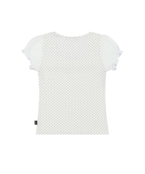 ★LUVISTRUE★SM RIBBON PUFF PATTERN TEE(WHITE)★正規品/人気 セール】SM RIBBON PUFF PATTERN TEE（Tシャツ/カットソー