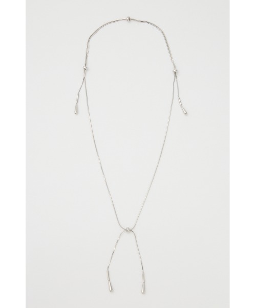 SLY（スライ）の「TEAR DROP SNAKE CHAIN N/C ドロップ ビーズ タッセル ネックレス（ネックレス・レディース・シルバー/ゴールド・FREE）」の2枚目の写真