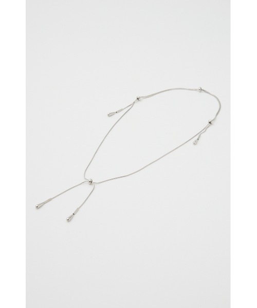 SLY（スライ）の「TEAR DROP SNAKE CHAIN N/C ドロップ ビーズ タッセル ネックレス（ネックレス・レディース・シルバー/ゴールド・FREE）」の3枚目の写真