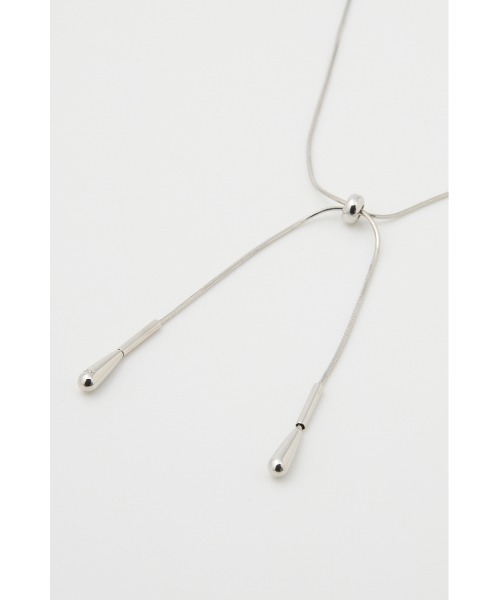 SLY（スライ）の「TEAR DROP SNAKE CHAIN N/C ドロップ ビーズ タッセル ネックレス（ネックレス・レディース・シルバー/ゴールド・FREE）」の4枚目の写真
