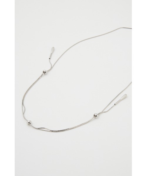 SLY（スライ）の「TEAR DROP SNAKE CHAIN N/C ドロップ ビーズ タッセル ネックレス（ネックレス・レディース・シルバー/ゴールド・FREE）」の5枚目の写真