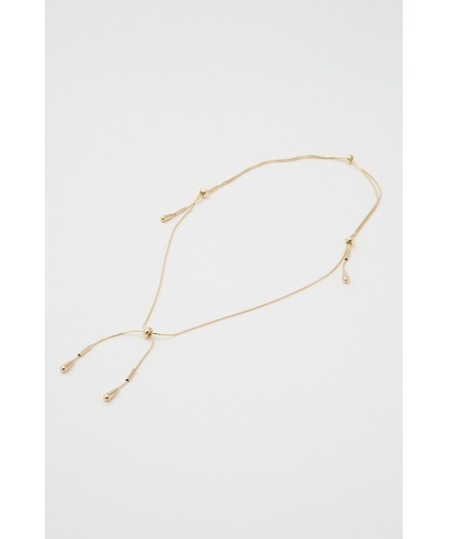 SLY（スライ）の「TEAR DROP SNAKE CHAIN N/C ドロップ ビーズ タッセル ネックレス（ネックレス・レディース・シルバー/ゴールド・FREE）」の8枚目の写真