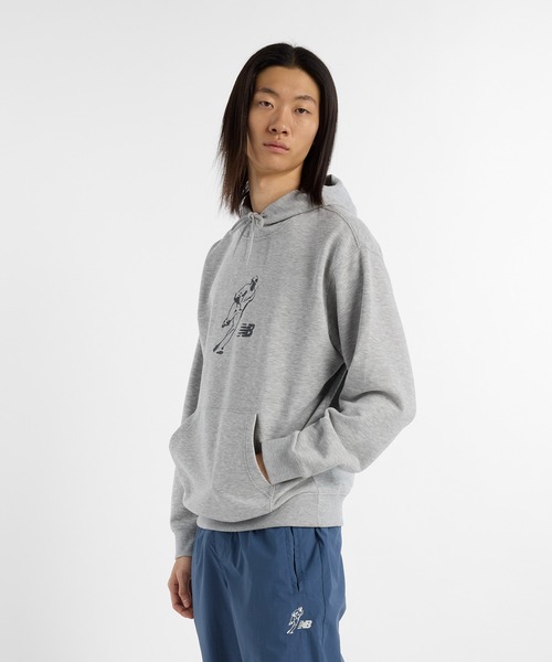 NEW BALANCE（ニューバランス）の「大谷翔平 フレンチテリーフーディAlways on Logo（パーカー・メンズ・ヘザーグレー/ブラック・SMALL/X-LARGE/MEDIUM/LARGE/XX-LARGE/XXX-LARGE）」の6枚目の写真