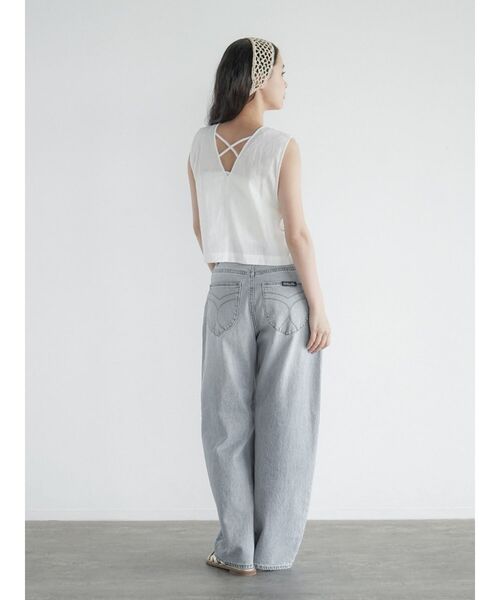 FIKA.(フィーカ)の「Side ribbon chemical lace vest(ベスト・レディース・ブラック/オフホワイト・MEDIUM)」の19枚目の写真
