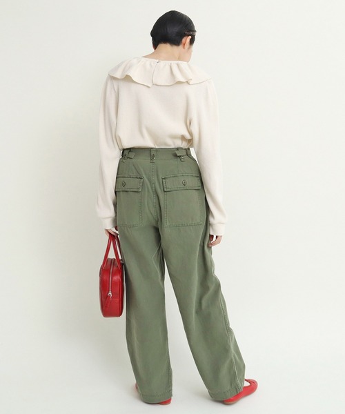 CHILD WOMAN（チャイルドウーマン）の「☆16/1ワッフル 襟フリルプルオーバー（Tシャツ/カットソー・レディース・アイボリー/ネイビー・FREE）」の10枚目の写真